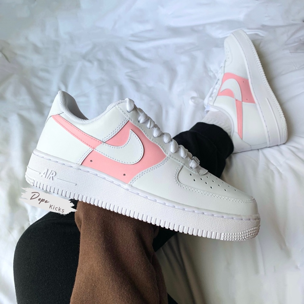 Custom Pink Air Force 1 Shoes 💗